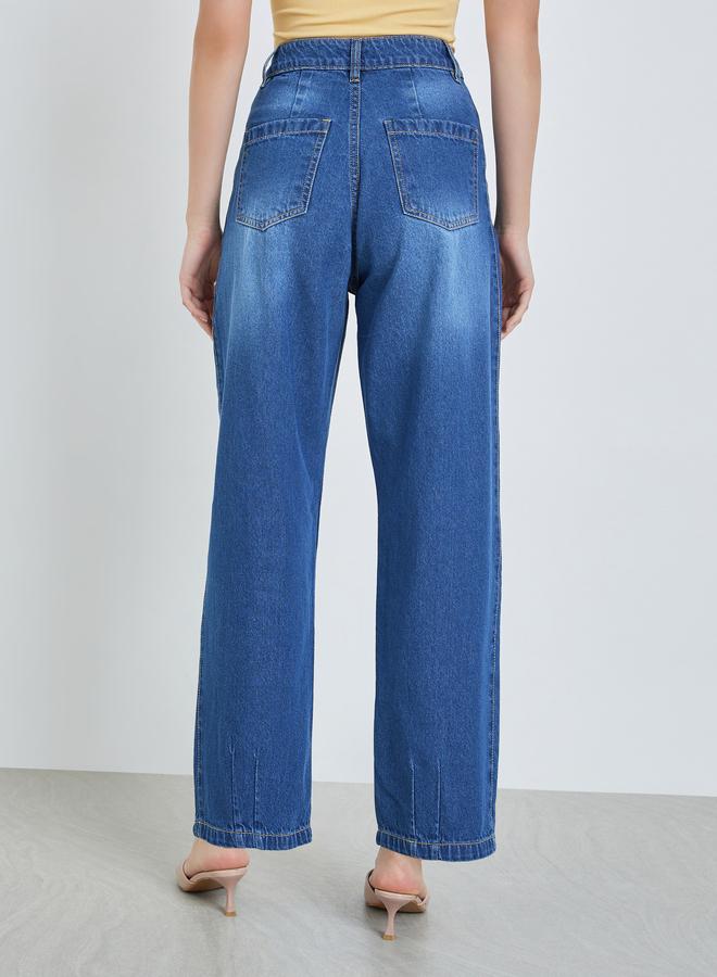 Styli Women Barrel Fit Jeans with Dart Detail - Image 3